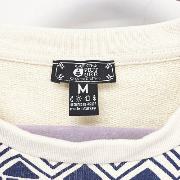 Boho Fringe Cream and Black Sweatshirt - Picture 5 of 10